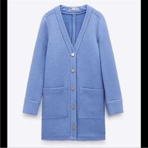 NWT Zara Mini Textured Cardigan Dress
